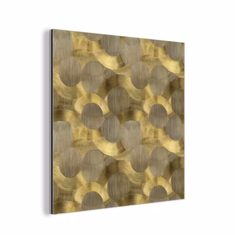 Aluminium schilderij - Modern - Geometrisch - Goud — 1