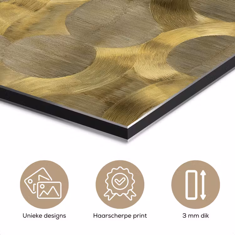 Aluminium schilderij - Modern - Geometrisch - Goud — 7