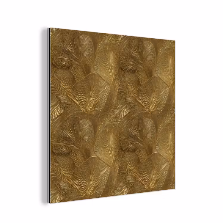 Aluminium schilderij - Organisch - Lijnen - Goud — 1