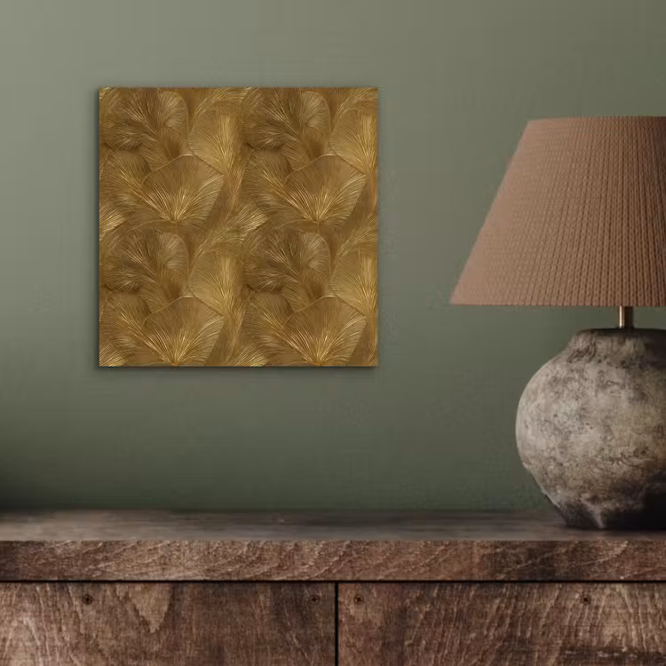 Aluminium schilderij - Organisch - Lijnen - Goud — 3