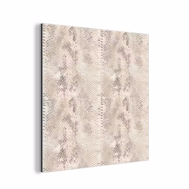 Aluminium schilderij - Slang - Patroon - Beige — 1