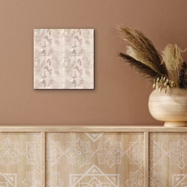 Aluminium schilderij - Slang - Patroon - Beige — 5
