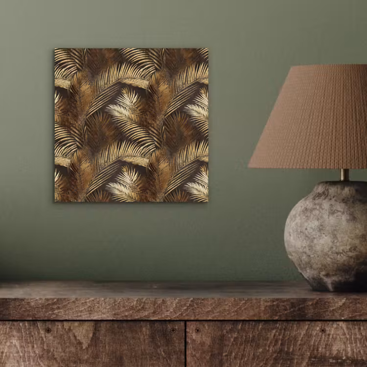 Aluminium schilderij - Tropisch - Bladeren - Goud — 3