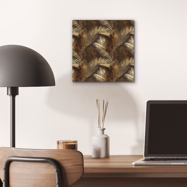 Aluminium schilderij - Tropisch - Bladeren - Goud — 6