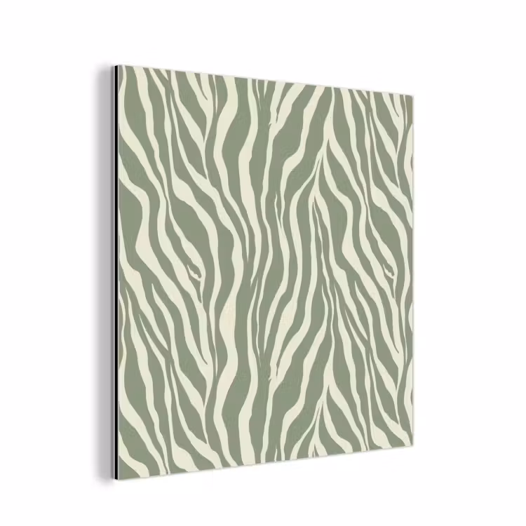 Aluminium schilderij - Zebra - Motief - Groen — 1