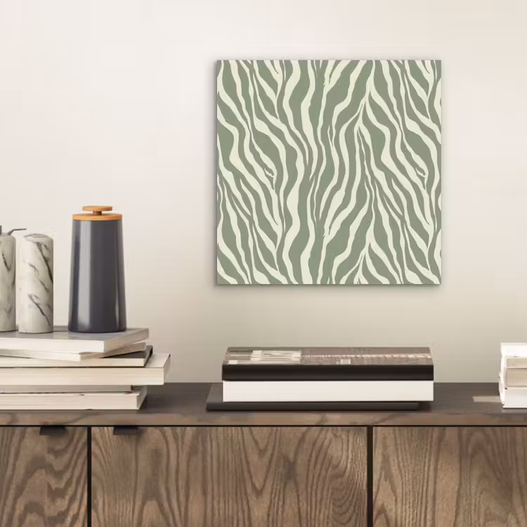 Aluminium schilderij - Zebra - Motief - Groen — 2