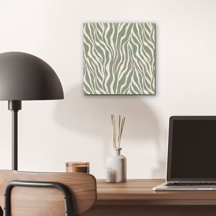 Aluminium schilderij - Zebra - Motief - Groen — 6