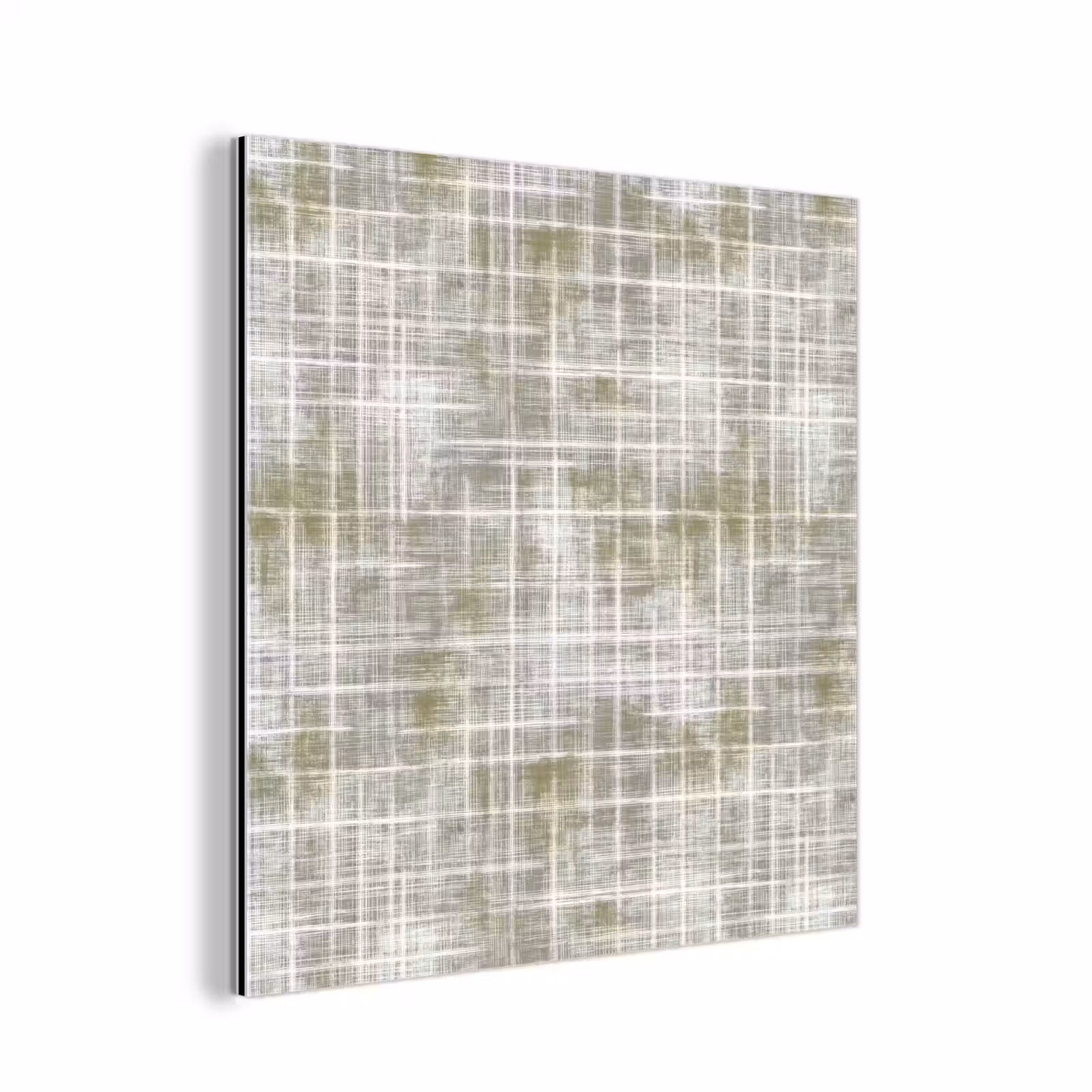 Aluminium schilderij - Linnen - Patroon - Groen — 1