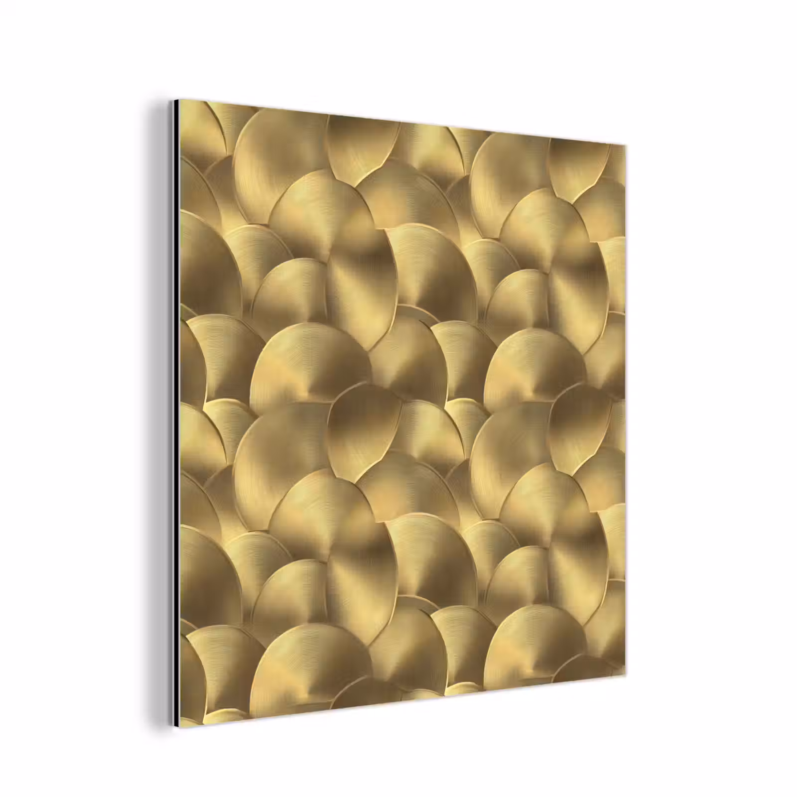 Aluminium schilderij - Modern - Cirkel - Goud — 1