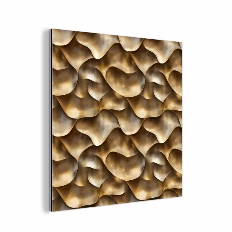 Aluminium schilderij - Abstract - Antiek - Goud — 1