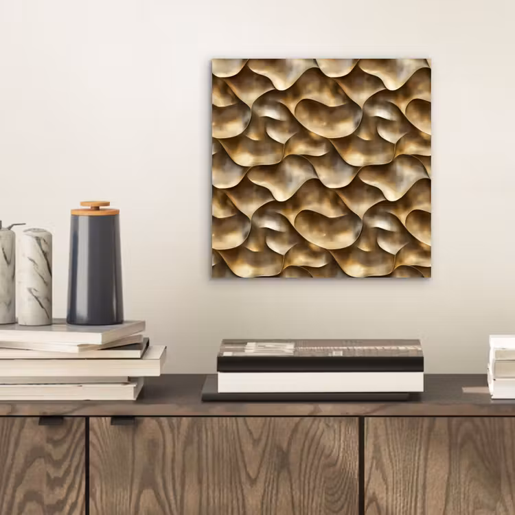 Aluminium schilderij - Abstract - Antiek - Goud — 2