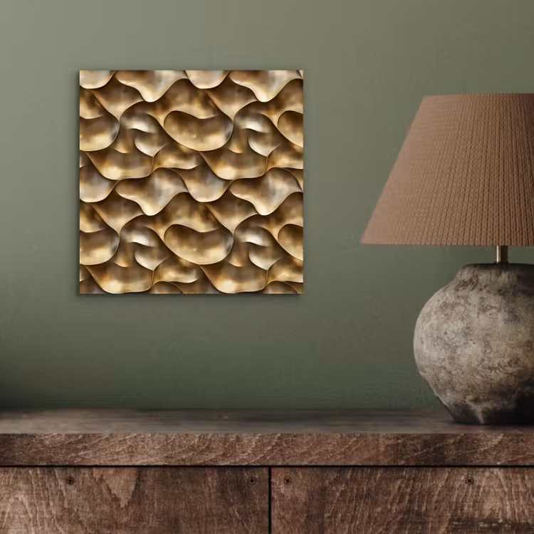 Aluminium schilderij - Abstract - Antiek - Goud — 3