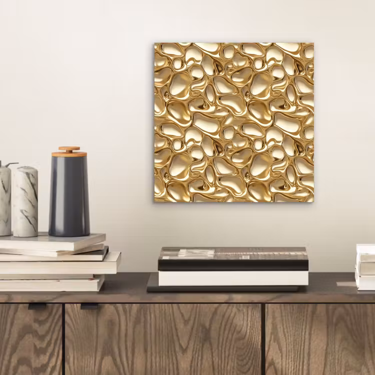 Aluminium schilderij - Abstract - Modern - Goud — 2