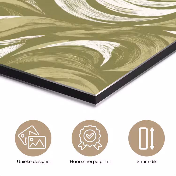 Aluminium schilderij - Abstract - Textuur - Groen — 7