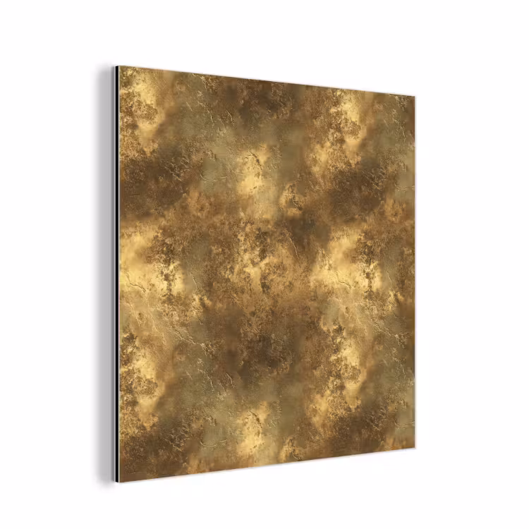 Aluminium schilderij - Antiek - Metaallook - Goud — 1