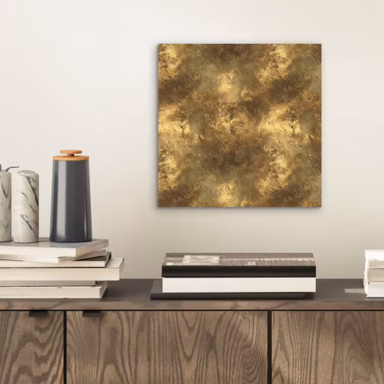 Aluminium schilderij - Antiek - Metaallook - Goud — 2
