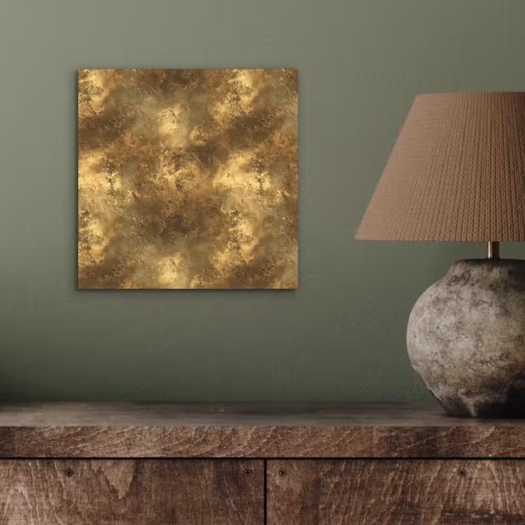 Aluminium schilderij - Antiek - Metaallook - Goud — 3