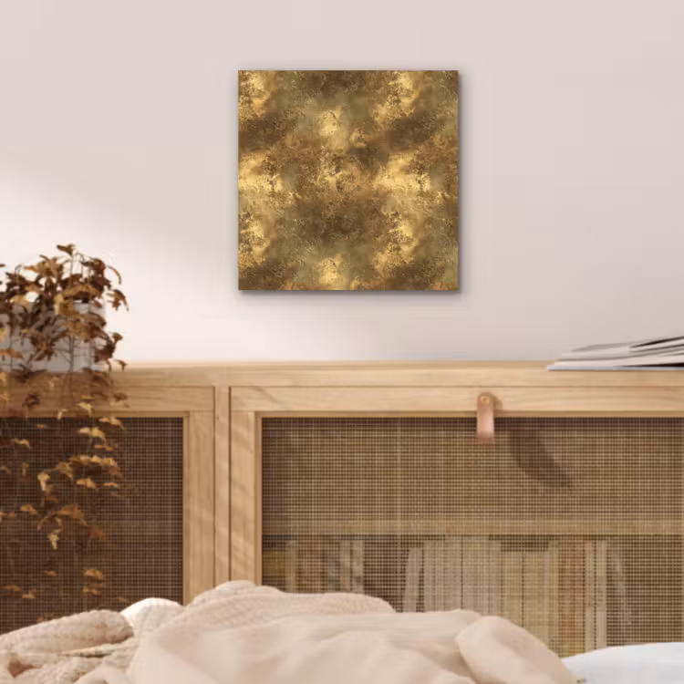 Aluminium schilderij - Antiek - Metaallook - Goud — 4