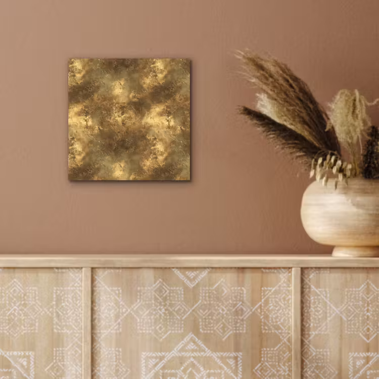 Aluminium schilderij - Antiek - Metaallook - Goud — 5