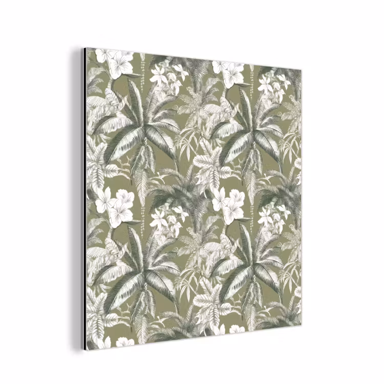 Aluminium schilderij - Botanisch - Bloemen - Groen — 1