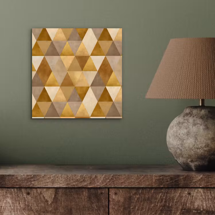 Aluminium schilderij - Geometrisch - Driehoek - Goud — 3