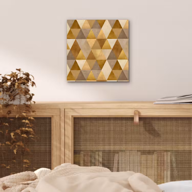 Aluminium schilderij - Geometrisch - Driehoek - Goud — 4