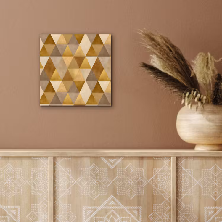 Aluminium schilderij - Geometrisch - Driehoek - Goud — 5