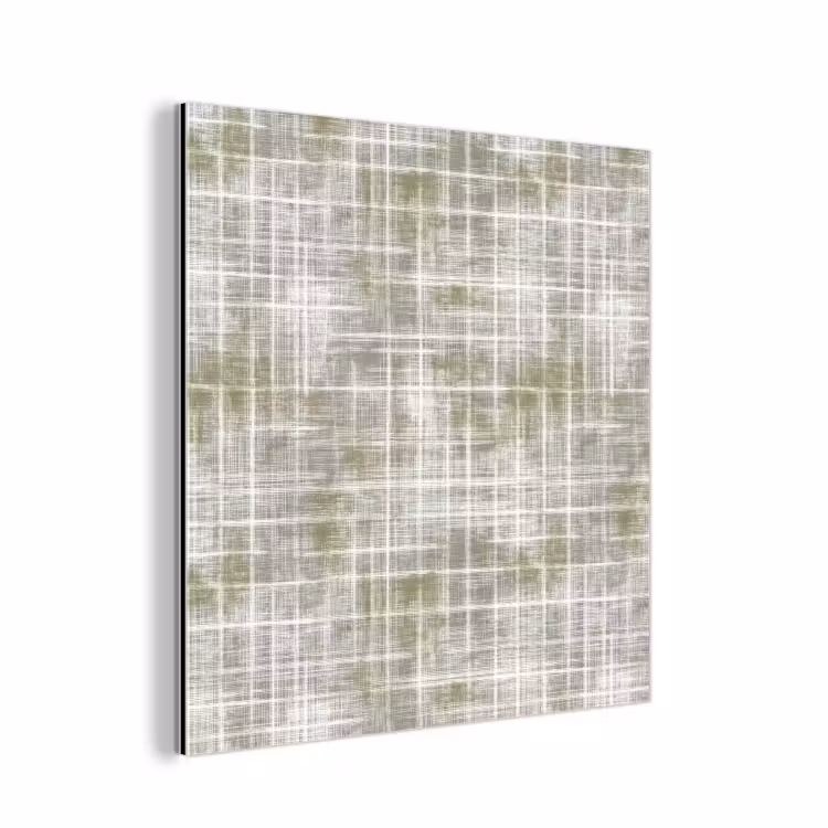 Aluminium schilderij - Linnen - Patroon - Groen — 1