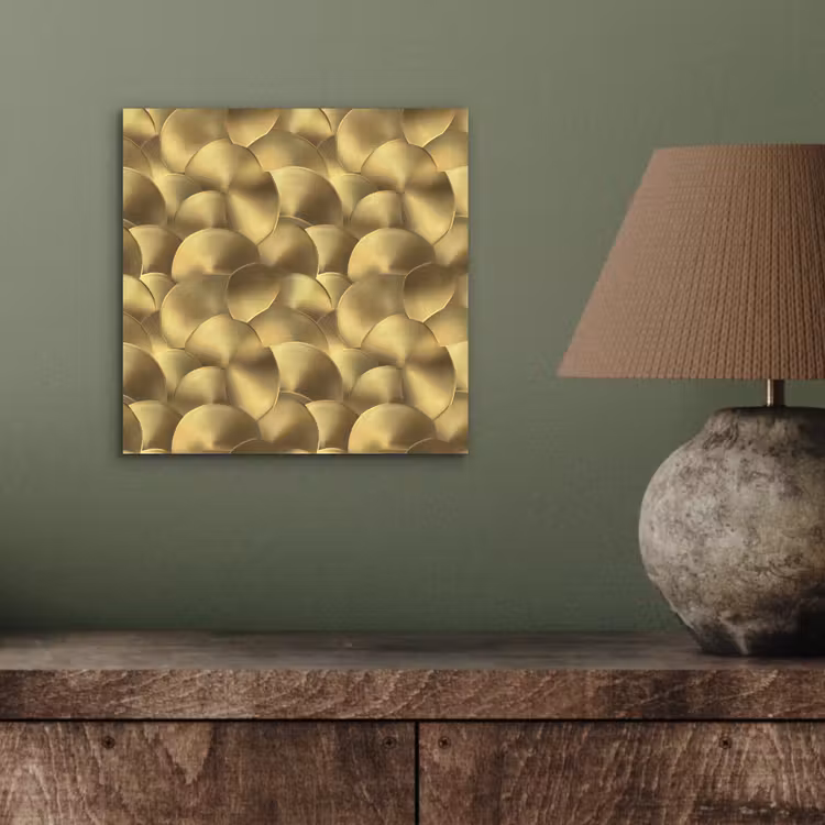 Aluminium schilderij - Modern - Cirkel - Goud — 3