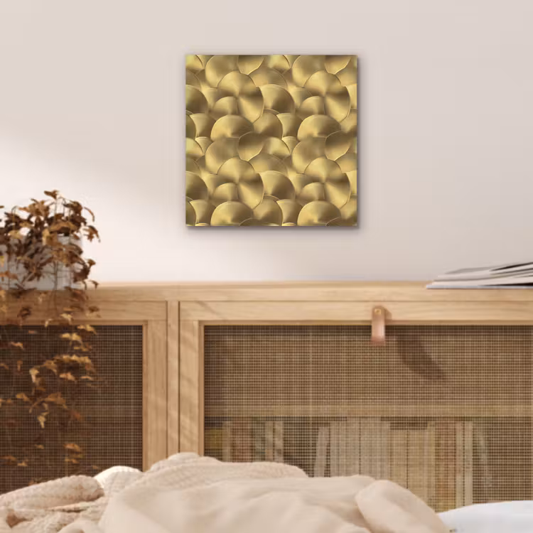 Aluminium schilderij - Modern - Cirkel - Goud — 4