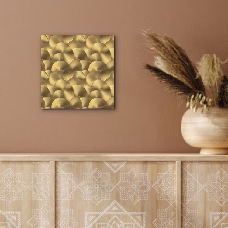 Aluminium schilderij - Modern - Cirkel - Goud — 5