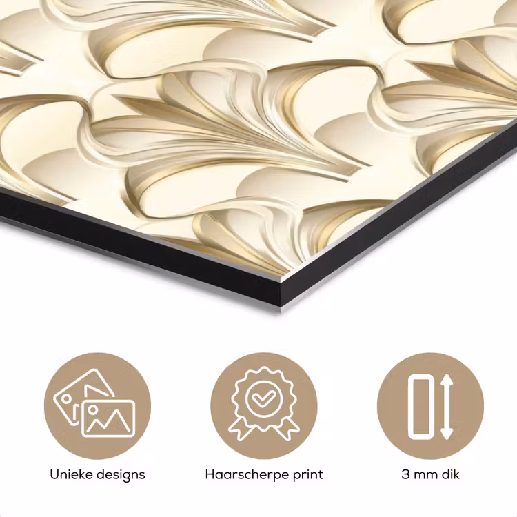 Aluminium schilderij - Ornament - Barok - Goud — 7
