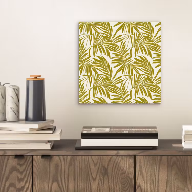 Aluminium schilderij - Palmblad - Patroon - Groen — 2