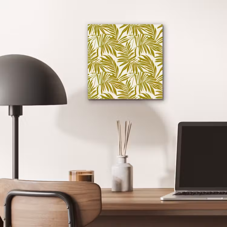 Aluminium schilderij - Palmblad - Patroon - Groen — 6