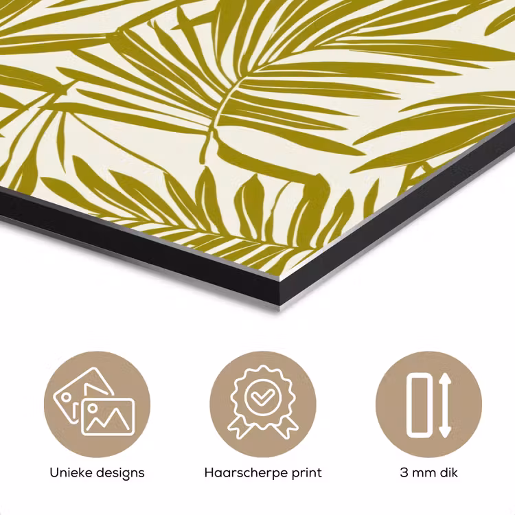 Aluminium schilderij - Palmblad - Patroon - Groen — 7