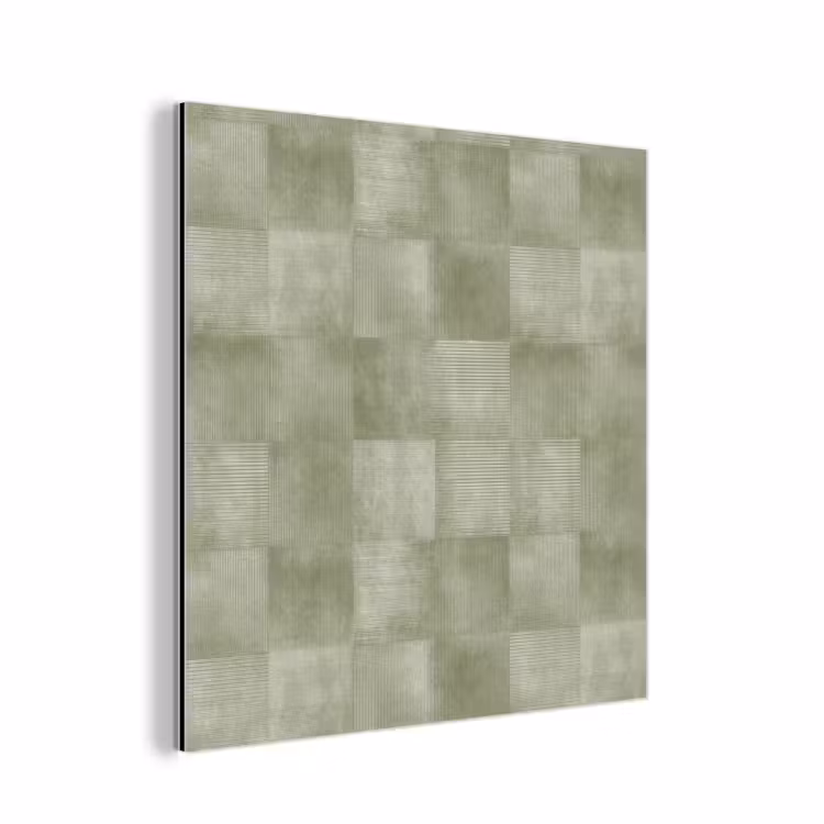 Aluminium schilderij - Vlakken - Rustiek - Groen — 1