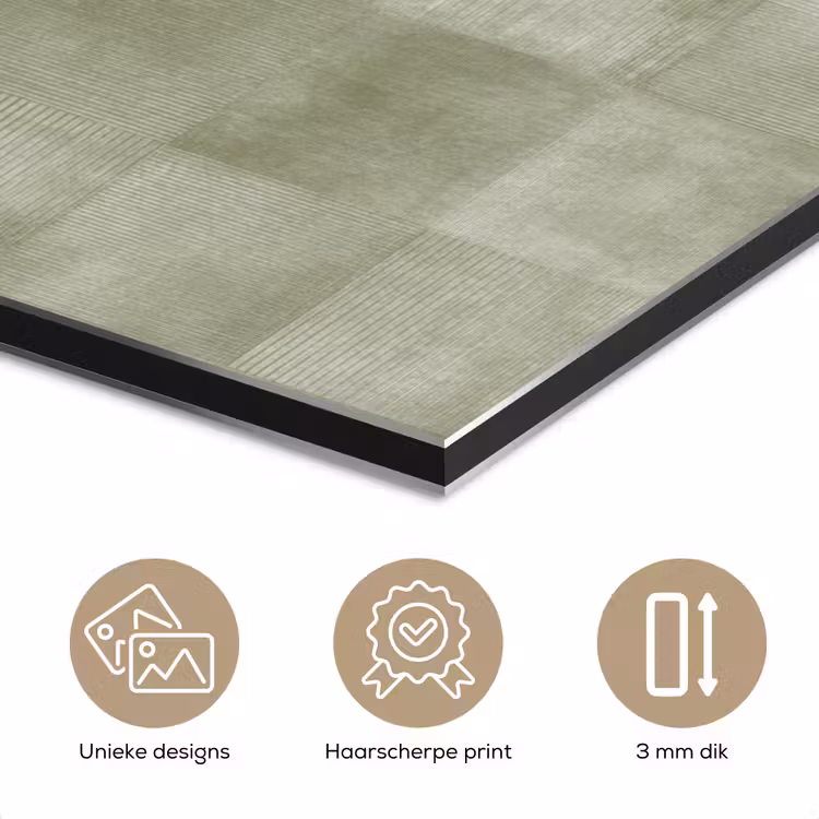 Aluminium schilderij - Vlakken - Rustiek - Groen — 7