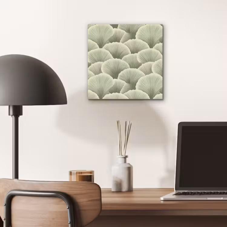 Aluminium schilderij - Waaier - Blad - Groen — 6