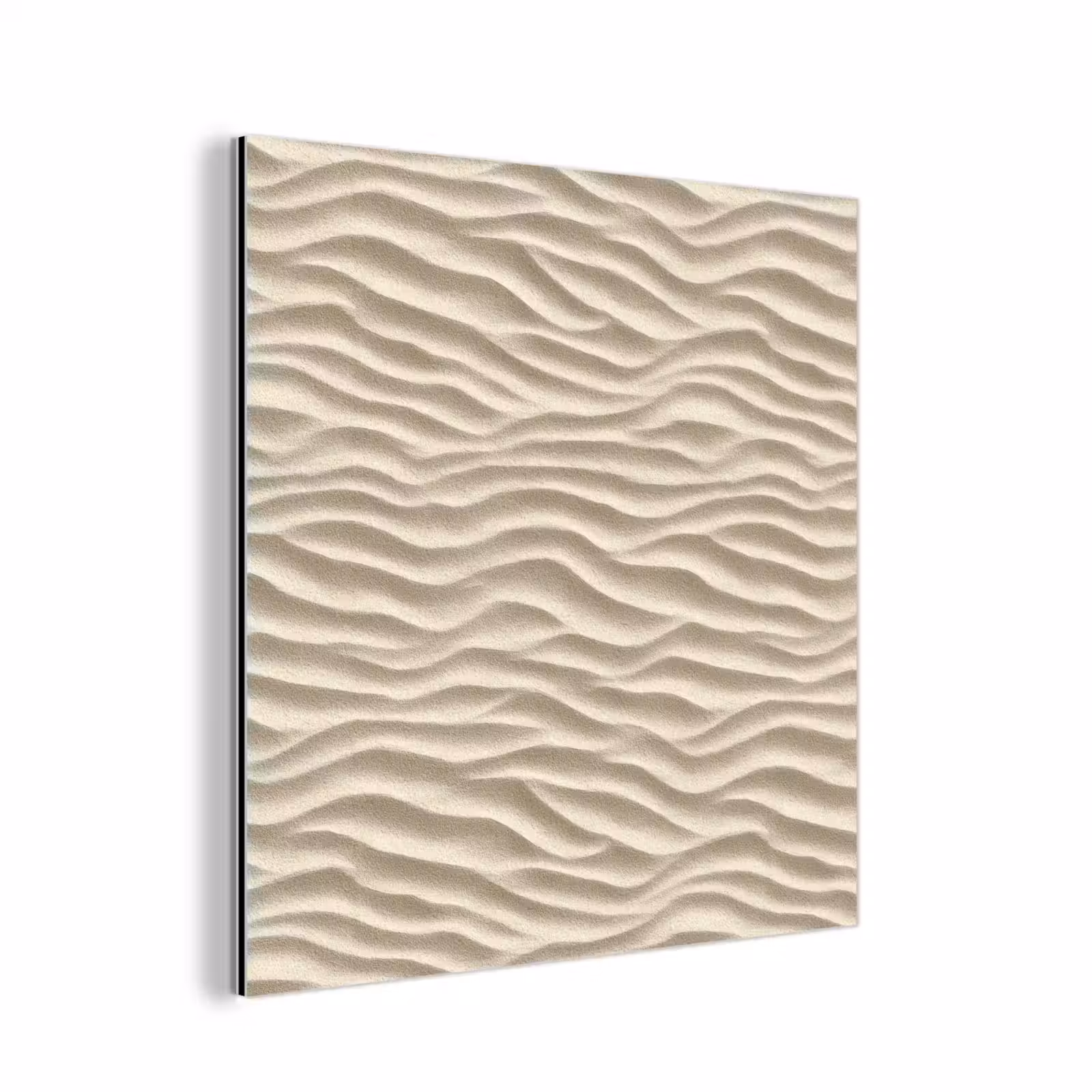 Aluminium schilderij - Zand - Golven - Beige — 1