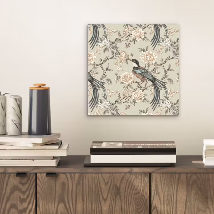 Aluminium schilderij - Bloem - Vogel - Kleurrijk — 2