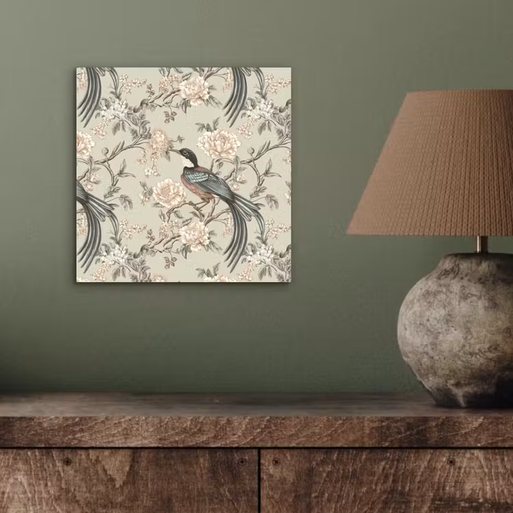 Aluminium schilderij - Bloem - Vogel - Kleurrijk — 3