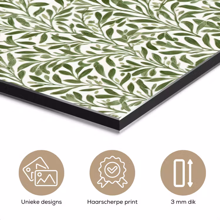 Aluminium schilderij - Botanisch - Takken - Groen — 7