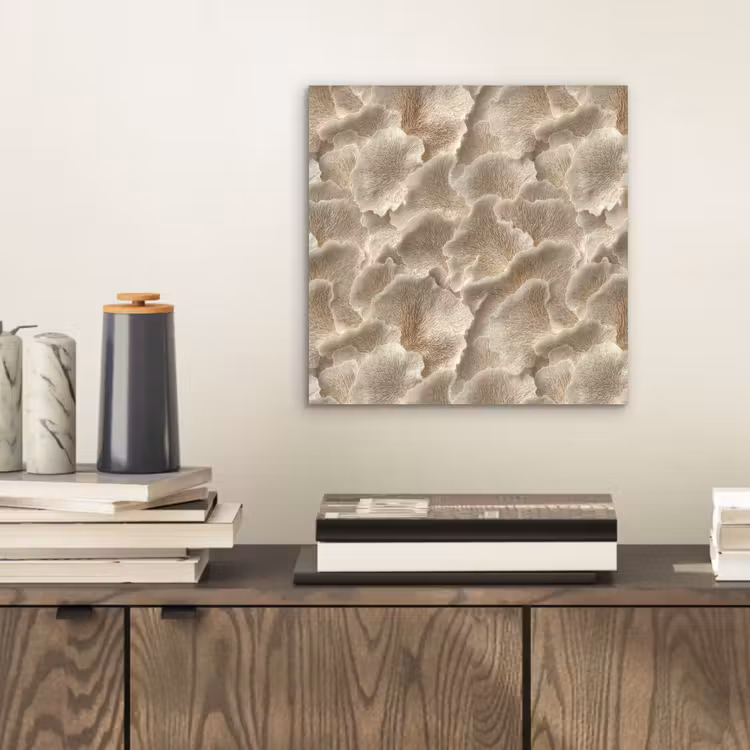 Aluminium schilderij - Waaierstructuren - Beige - Vezeltextuur — 2