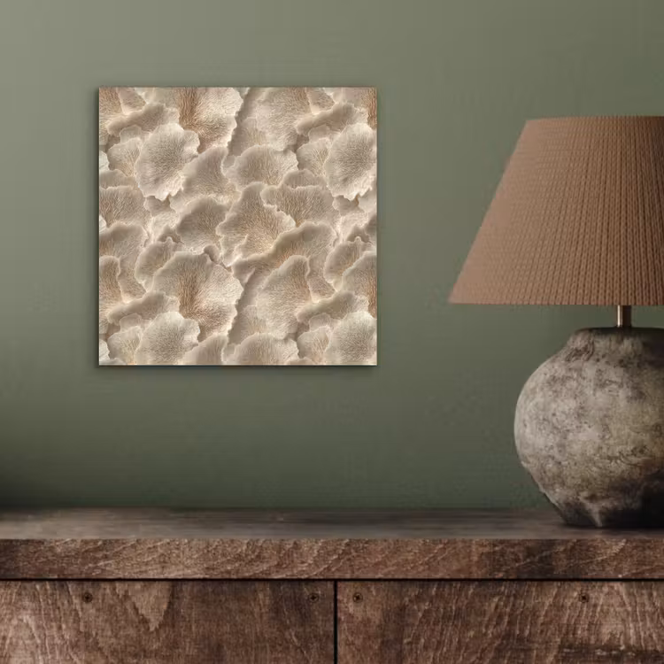 Aluminium schilderij - Waaierstructuren - Beige - Vezeltextuur — 3