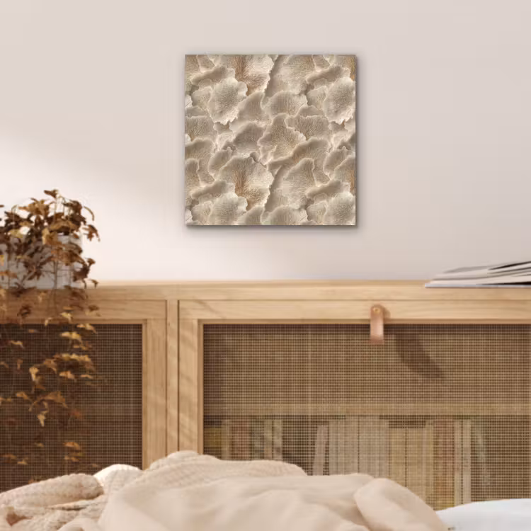 Aluminium schilderij - Waaierstructuren - Beige - Vezeltextuur — 4