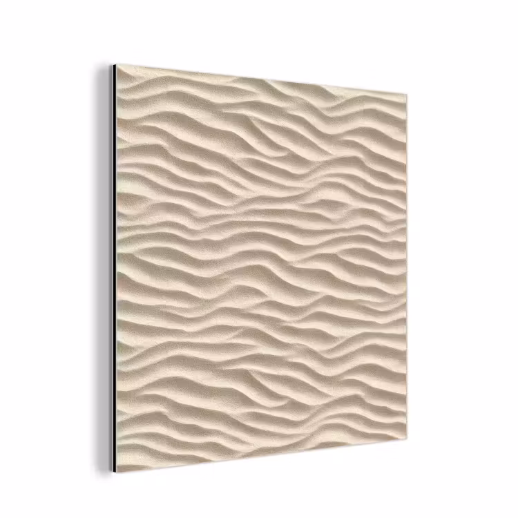 Aluminium schilderij - Zand - Golven - Beige — 1