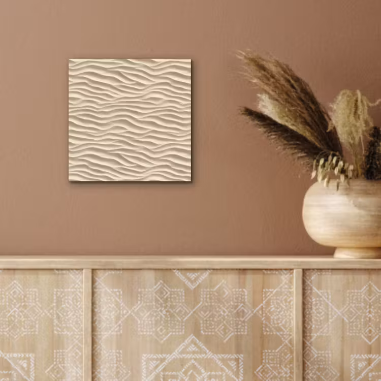 Aluminium schilderij - Zand - Golven - Beige — 5