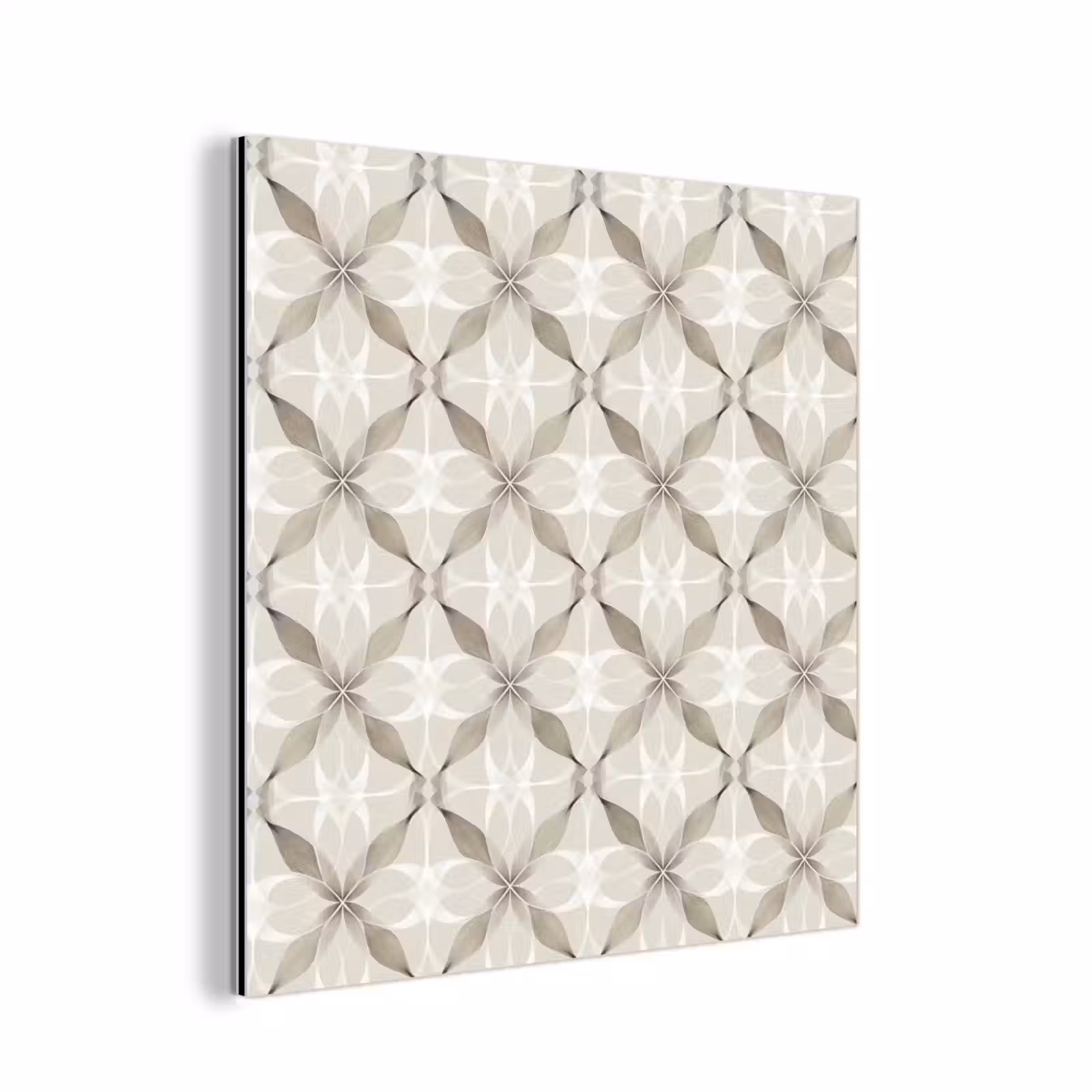 Aluminium schilderij - Grafisch - Patroon - Grijs — 1