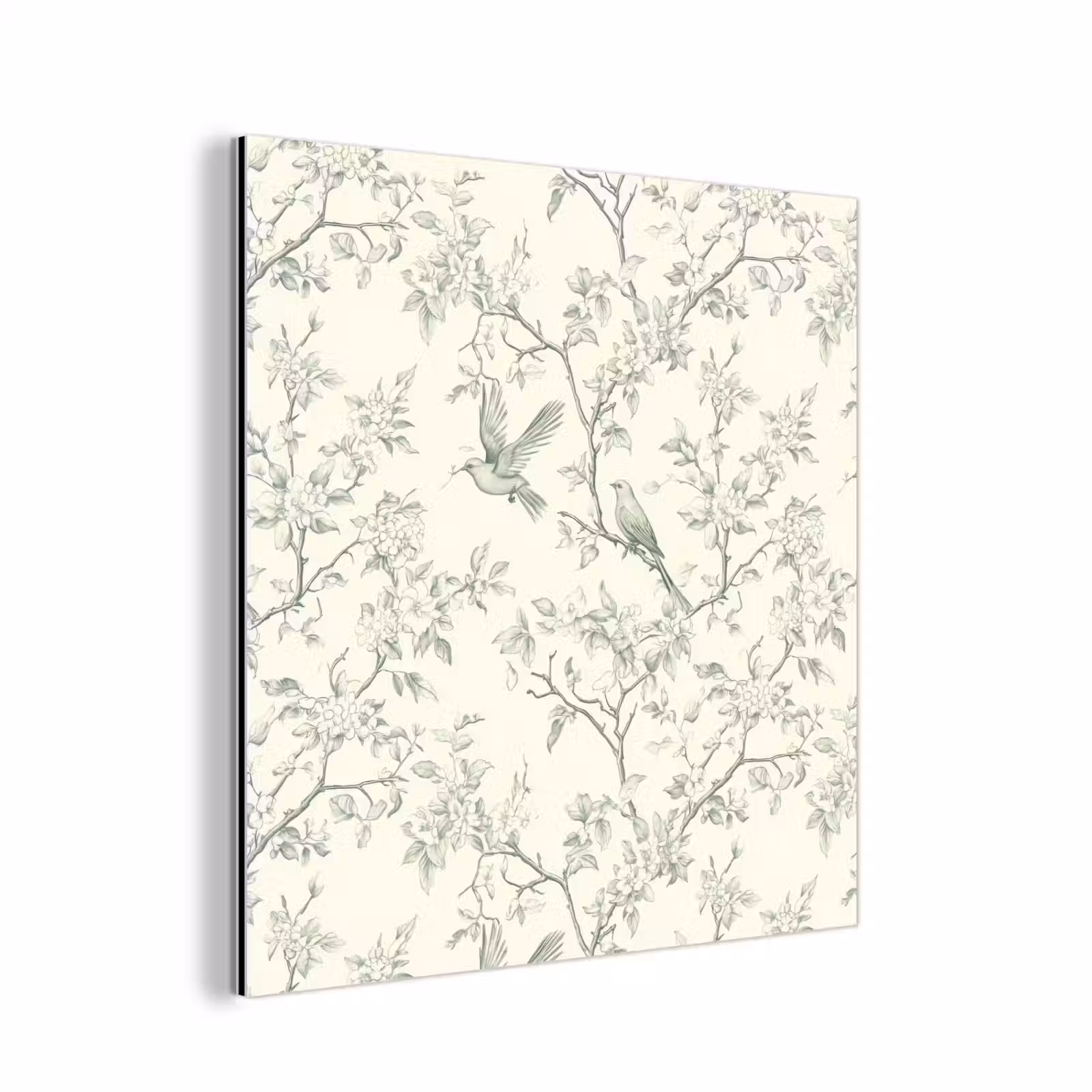 Aluminium schilderij - Klassiek - Vogels - Groen — 1