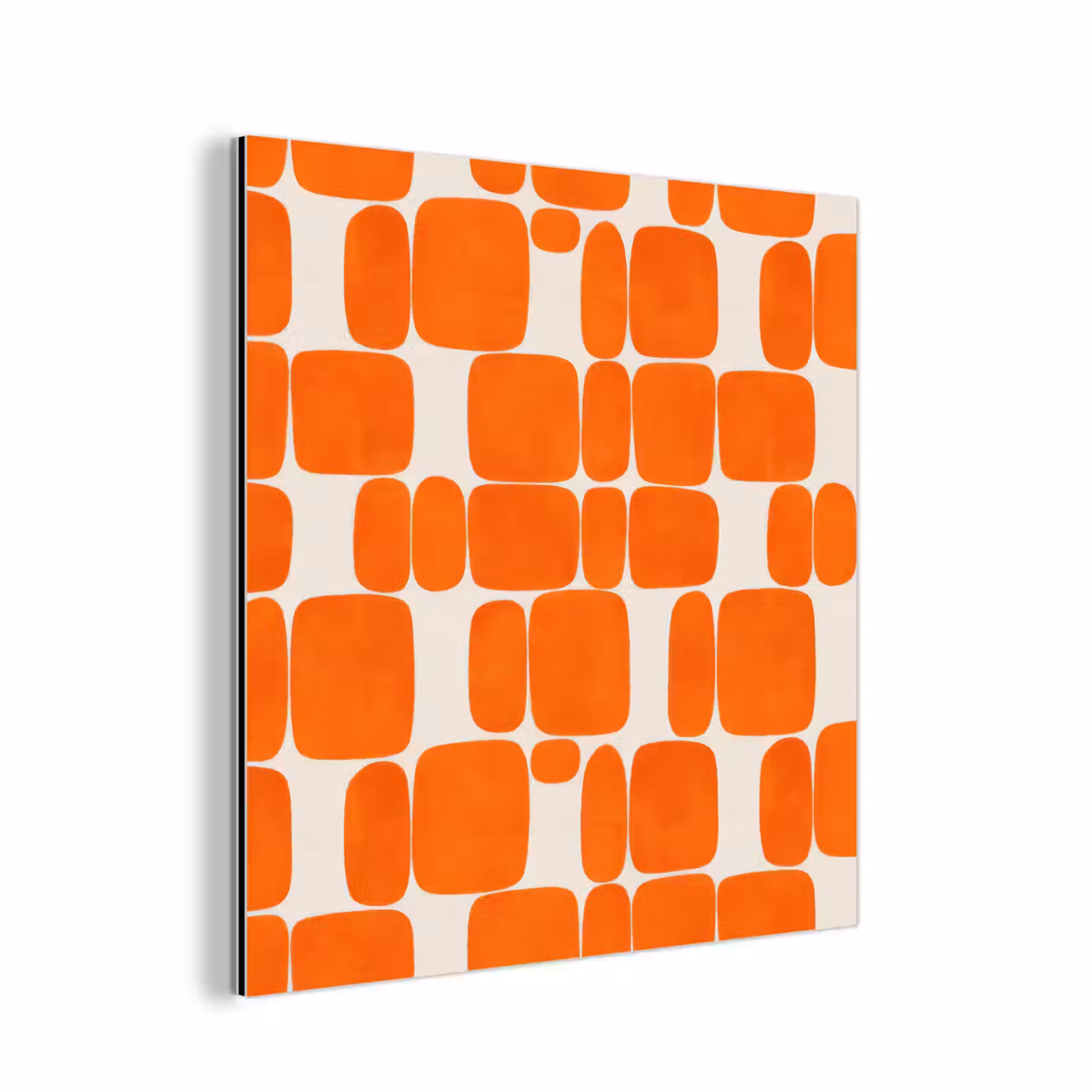 Aluminium schilderij - Patroon - Retro - Oranje — 1